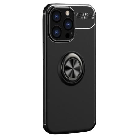 iPhone 14 Pro Max - Glatt, stilig deksel med ringholder Svart