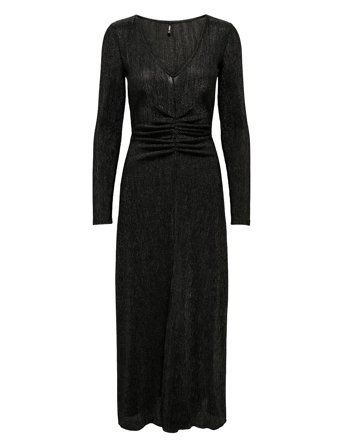 Onlace L/S V-Neck Shine Dress Jrs Black ONLY