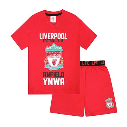 Liverpool FC Pojkar Anfield YNWA Kort Pyjamasset 8-9 År Röd