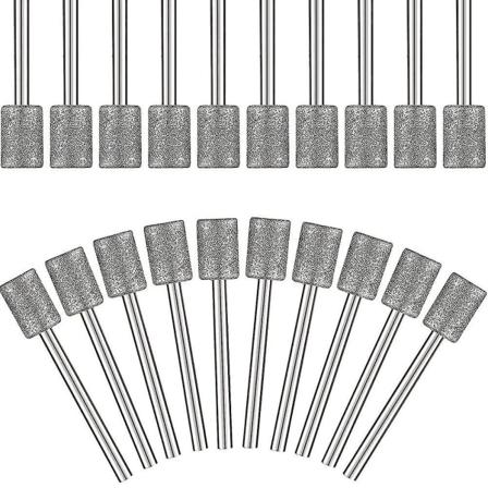 10 kappaletta timanttiterä timanttihiomapäät 1/8 8mm sylinteripää timantti useimmille työkaluterille