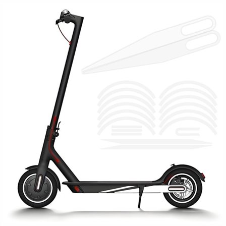 Heltäckande klistermärken för Xiaomi M365 Pro2 elscooter, vattentäta och reflekterande, personlig dekoration