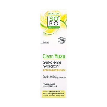 So'Bio Étic Clean’Yuzu Gel Crème Hydratant Anti-imperfections Bio 40ml