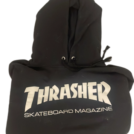 Svart Thrasher hoodie med tryck