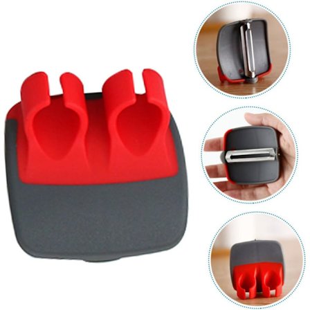 Kuorintaveitsi Palm Peeler sormilla Käsi Vihanneskuorija Palm Peeler Suuri Höylätyökalu Perunankuorintaveitsi Ruostumaton teräs