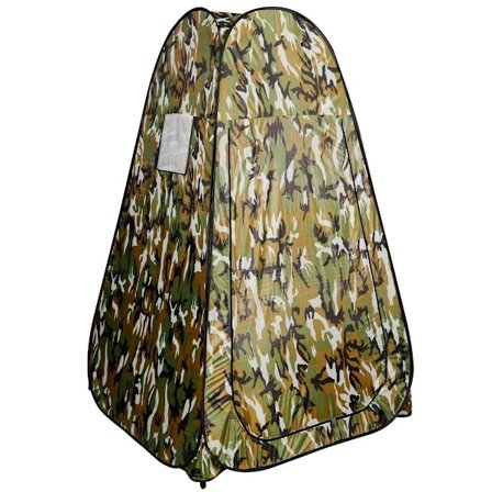 Strandbrusetelt omklædningstelt toilettelt sidetelt stort teltkabine foldecamouflage
