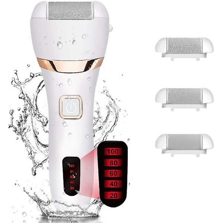 Elektrisk fotfil för borttagning av förhårdnader och hård hud - Vattentät