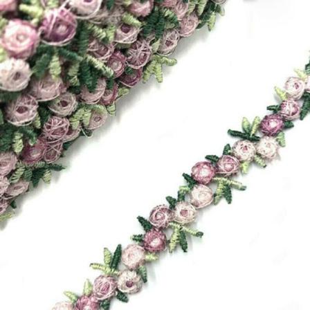 1 Yard Blomma Spets Trim Band Gör-det-själv Bröllopsbord Sy Fransar
