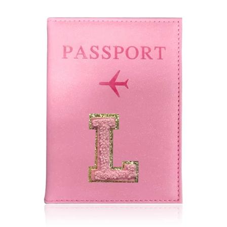 Pascover til Rejsepas - Pink Bogstavserie Pascover - Pink Farve - Pasbeskyttende Cover A 1475 (L)