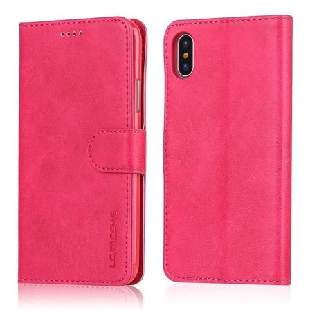 LC läder fodral för iphone 11 röd