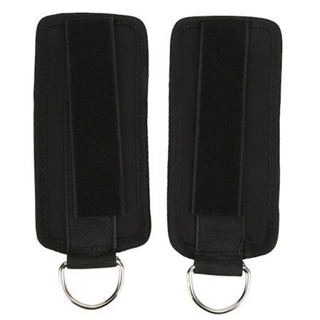 2 stk/sett Justerbare Polstrede Ankel- og Håndleddsmansjetter Dobbel D-ringer Treningsankelstropper for Beinforlengelser