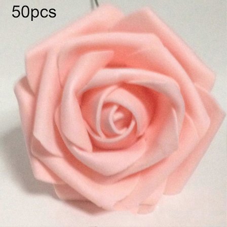 50 stk. falske skumroser kunstige blomster bryllup DIY brudebuket festindretning