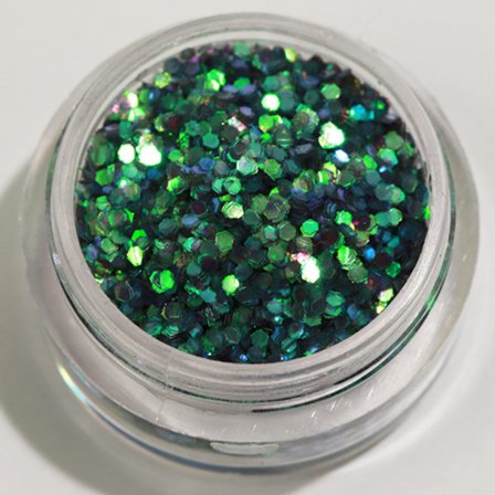 Nail Glitter - Hexagon - Dark Green - 8ml - Glitter
