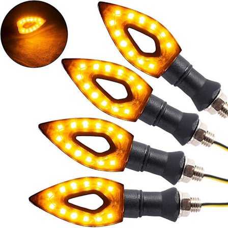 11*3cm 4 stk Universal Motorsykkel Blinklys LED Retro Transformerende Signallys Pil 12v Transformerende Indikatorlys Universal