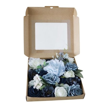 Keinotekoinen kukkalaatikko Hääjuhla lahjalaatikko Haze Blue