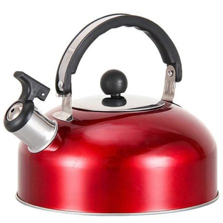 Rustfri stål kedel med fløjte 3L flad bund komfur tekedel til gas/induktion, hotel, hjem, campingbrug