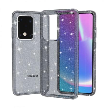 Samsung S20 Ultra Iskunvaimennin matkapuhelinkotelo Sparkle Blac Black