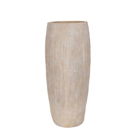 Keraaminen maljakko 37cm, harmaa – minimalistinen muotoilu