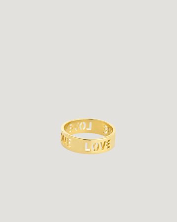 Timi of Sweden Jive - Love Letter Ring Stainless Gyllen Smykker Jente - Kids Brand Store