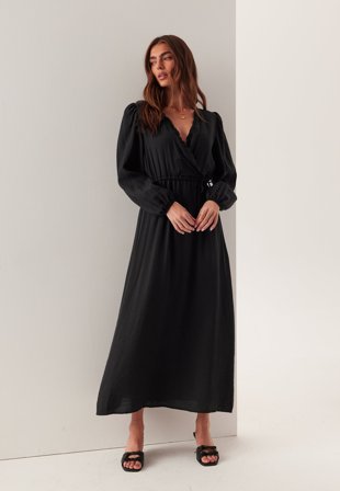 BUBBLEROOM - Flowy Maxi Dress - Black