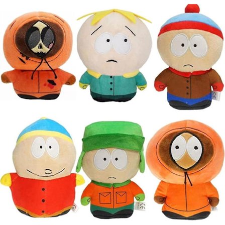 South Park Plysjleker, Myke Tegneserie Utstoppede Dyr Plysjgaver for Barn Gutter Jenter Sett med 6