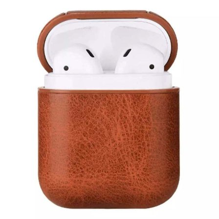 Stilfuldt etui til Airpods Gen. 1 & 2 Inkl. Karabinhage
