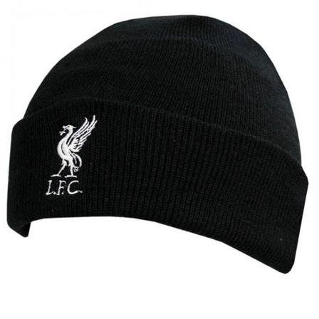 Liverpool FC Officiell Manschettstrickad Mössa One Size Svart Svart One Size