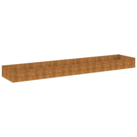 vidaXL Odlingslåda 482x100x36 cm rosttrögt stål Brun