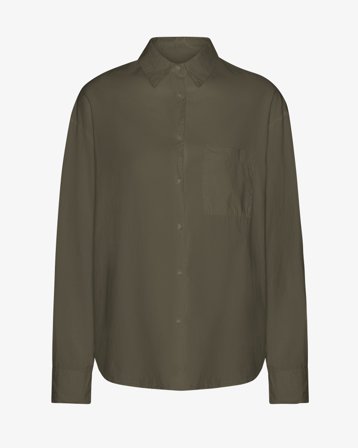 Organic Oversized Shirt - Dusty Olive XL