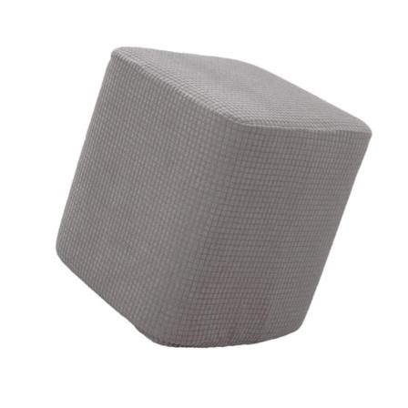 1/3 kvadratfotsstöd ottomanska överdrag Dekorativ fotpall Grey 1 Pc
