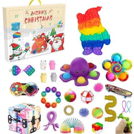 Adventskalender med Fidget Toys - Stressreducerande Fidget Toys i Blind Box för barn (10 st)!