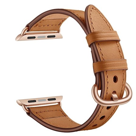 Äkta Läder Armband Apple Watch 42/44/45 mm Brun