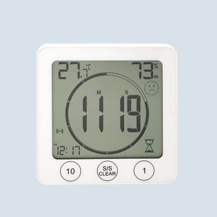Badeværelsesur, Vandtæt Touch Control Brusebadsur, LCD-ciffer