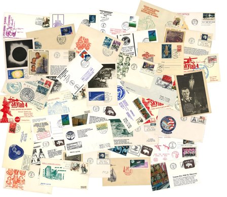 Hele verden - Pakke med 38 forskellige specialkuverter med rumfartsstempler