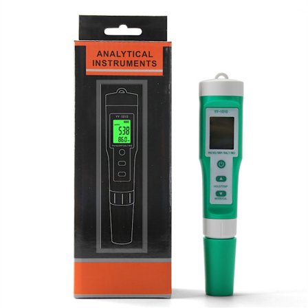Bärbar TDS Meter Digital Water-Tester 10 i 1 PH/TDS/ORP/fertil/Salthalt/Resistivitet/Temperature Meter Tester Plast