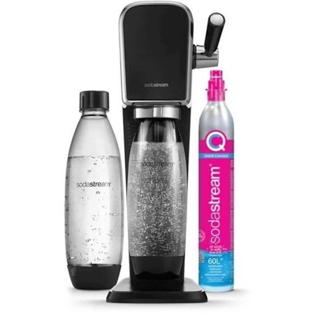 Sodastream sodavattensmaskin - Art svart - 2 flaskor diskmaskinvänliga - 1 gaspatron 60L