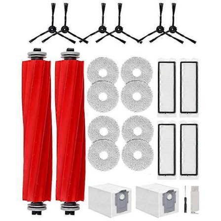Ersättningsdelar för Roborock Q Revo/Roborock P10 Dammsugarrobot Tillbehör, Huvudborste, Sidoborstar, HEPA-filter