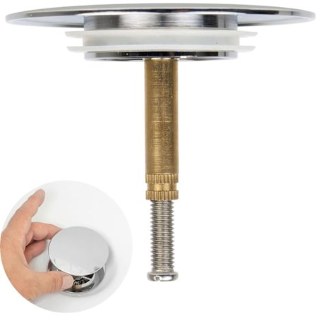 Dubbeltätande badkarspropp ? 72 mm, höjdjusterbar, universell