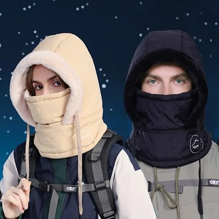 Äärimmäinen talven valloittaja, kaikki-yhdessä lämpöinen muhkea kypärämyssy 3-in-1