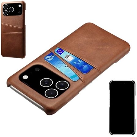1SWEDEN etui kortholder til iPhone 17 Pro - mobilcover brun