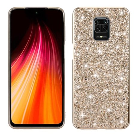 Glitter Xiaomi Redmi Note 9 Pro Max / Xiaomi Redmi Note 9 Pro / Xiaomi Redmi Note 9S skal - Guld