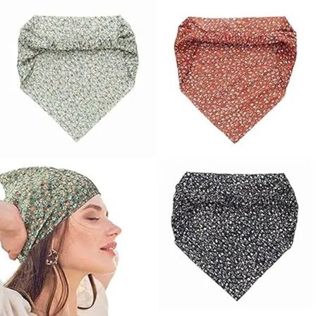 3 kpl Kukallisia Sifonki Joustavia Hiuspantoja Kolmiomaisilla Bandanoilla