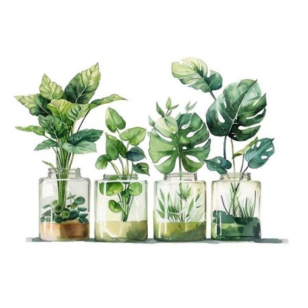 Grön Växt Ikkunatarra PVC Lasikalvo Uudelleenkäytettävät Jäämiä Jättämättömät Tarrat Hydroponinen Ruukkukasvimalli Kevätkoriste