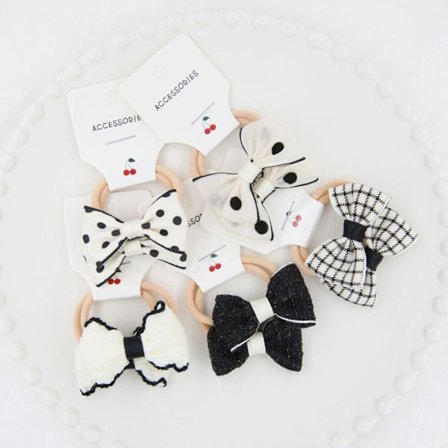 10 stk elastiske gummibånd hårbånd Bowknot 4 4