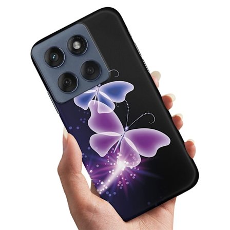 Motorola Edge 60 Fusion - Skal/Mobilskal Lila Fjärilar