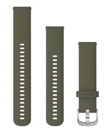 Garmin Quick Release 20 Silikon Silver Gønn