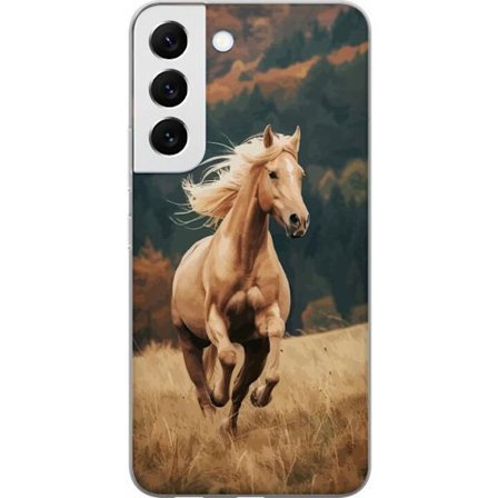 Kompatibel Mobilcover til Samsung Galaxy S22 5G Imponerende hest der galopperer gennem efterårsmiljøet med varme farver og en dyb følelse af naturen,