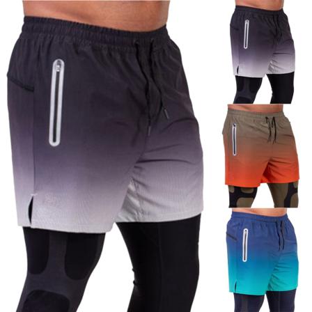 Mäns Personlighetsgradient Casual Bekväma Sportshorts