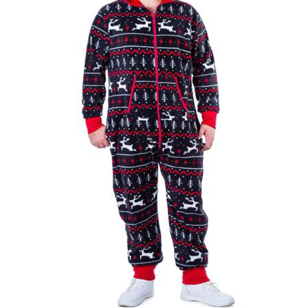 Full Dragkedja För Män Med Fickor Jumpsuit Romper Hoodie Vuxen Onesie