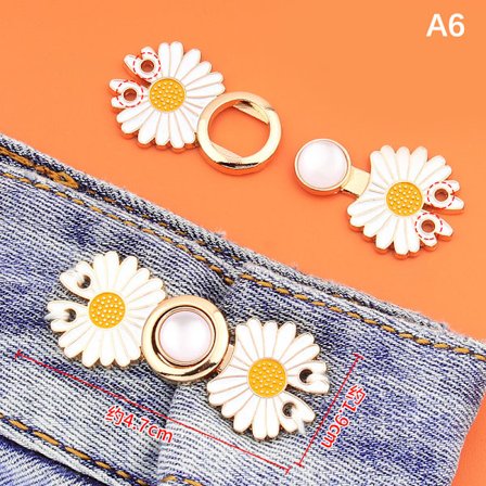 Jeans Midjespänne Midjestängning Dra åt midjeknapp Avtagbar