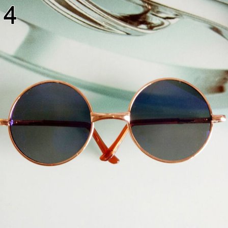 Søde runde stel Plys dukke briller 4 4